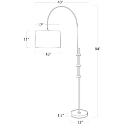 Arc Floor Lamp With Linen Shade