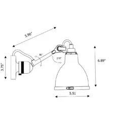 Lampe Gras N304 Bathroom Vanity Light