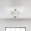 Arlo Semi Flush Ceiling Light 2 Arlo Semi Flush Ceiling Light -Home Lighting Shop 43309NBR install2