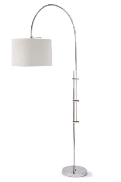 Arc Floor Lamp With Linen Shade -Home Lighting Shop 677866
