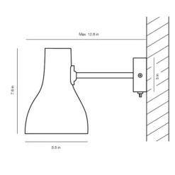 Anglepoise Type 75 Adjustable Wall / Ceiling Light