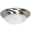 Twist And Lock Ceiling Light With Alabaster Glass