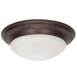 Twist And Lock Ceiling Light With Alabaster Glass -Home Lighting Shop 987970