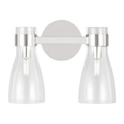Moritz Clear Bathroom Vanity Light -Home Lighting Shop FS AEV1002PN