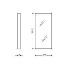 Glam 34 X 86 Floor Mirror