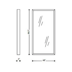 Glam 48 X 86 Floor Mirror