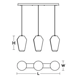 AFX Lola Linear Multi-Light Pendant