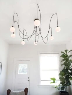 Drape Hook Pendant -Home Lighting Shop LT177WHT BLK add4