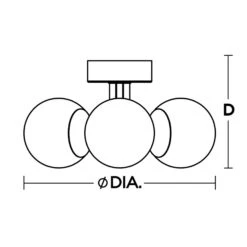AFX Metropolitan Semi Flush Mount -Home Lighting Shop METC15L30D1SB Diagram