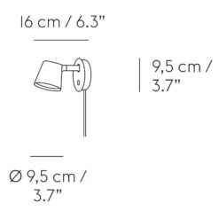 New Arrival 5 Muuto Tip Plug-In Wall Sconce