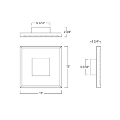 For Square Flush Ceiling Light