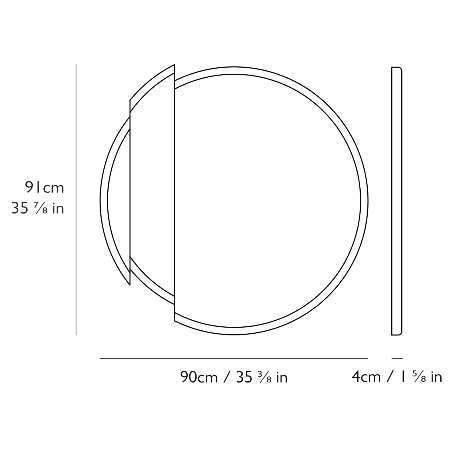 Split Round Mirror 3 Split Round Mirror