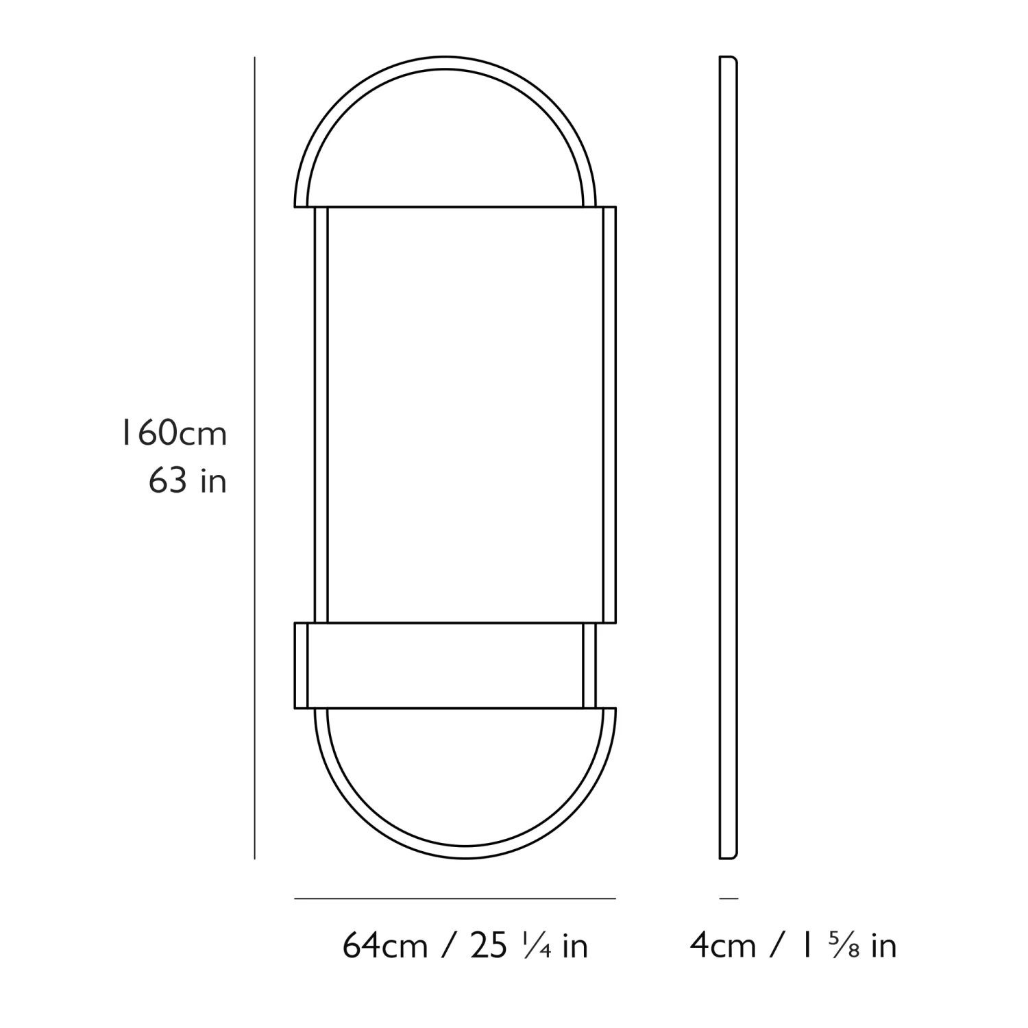 Split Long Mirror 3 Split Long Mirror