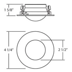 3.25IN Round Shower Dome Trim