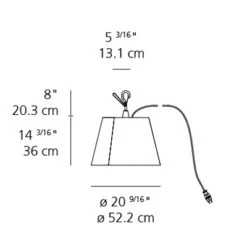Artemide Tolomeo Mega Outdoor Plug In Hook Pendant