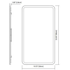 ELAN Four Sided Rounded Edge Lit Mirror