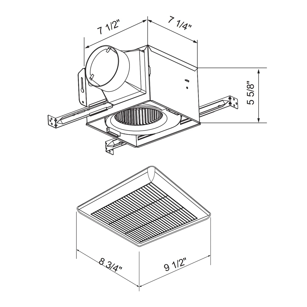 CP100-S Slim Fit Exhaust Fan 4 CP100-S Slim Fit Exhaust Fan - Image 2