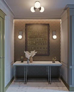 AFX Metropolitan Semi Flush Mount -Home Lighting Shop afx METC15L30D1BK hall