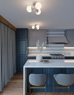 AFX Metropolitan Semi Flush Mount -Home Lighting Shop afx METC15L30D1SN kitchen