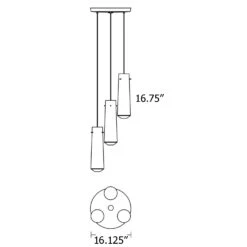 AFX Spun Round Multi Light Pendant