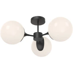 Nouveau 3-Light Semi Flush Ceiling Light -Home Lighting Shop alora SF505326MBOP add2