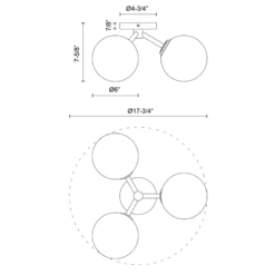 Cassia Semi Flush Ceiling Light
