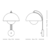 Flowerpot VP8 Plug-In Wall Sconce -Home Lighting Shop andtra vp8 specB
