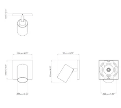 Ascoli Single Wall / Ceiling Spot Light