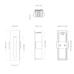 Borgo 55 Vertical Recessed Step / Marker Light