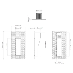 Borgo 35 Vertical Trimless Recessed Step / Marker Light