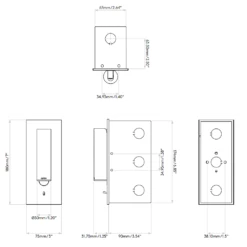 Fuse 3 Recessed Wall Sconce With Micro Switch