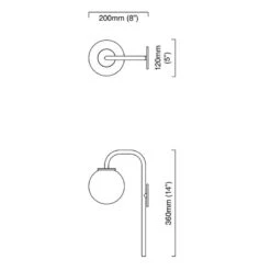 Big Bulb Opal Wall Light