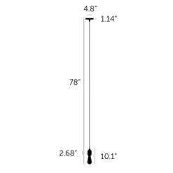 Heavy Metal Pendant With 78IN Cord