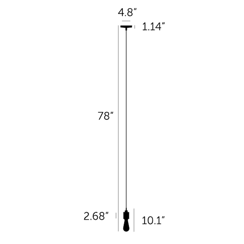 Heavy Metal Pendant With 78IN Cord 3 Heavy Metal Pendant With 78IN Cord