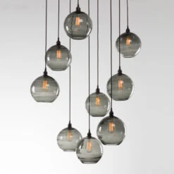 Terra Square Multi Light Pendant -Home Lighting Shop chb0047 09 mb os terra square waterfall closeup