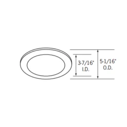 CTR1611 4 Inch Flat Glass Shower Trim