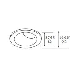 CTR1614CL 4 Inch Angled Wall Wash Shower Trim