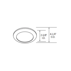 CTR311 3 Inch Frosted Flat Glass Shower Trim