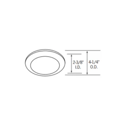 CTR313 3 Inch Convex Drop Glass Shower Trim