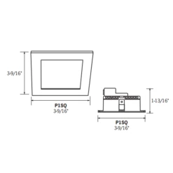 P1SQ 1W Square LED Marker Light