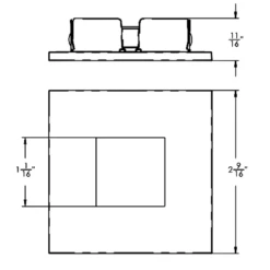 ECO 1IN Square Wet Location Trim