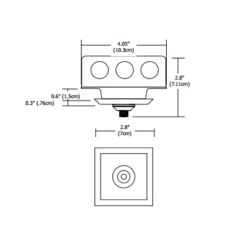 Fast Jack Halogen 2 Inch Square Canopy