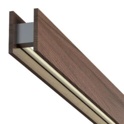 Glide Wood Warm Dim Suspension W/ Center Feed Power -Home Lighting Shop edge gld wood walnut no