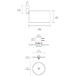 Piston Monopoint With 4IN Round Canopy