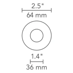 2 Inch Round Flangeless Bevel Lensed Shower Trim
