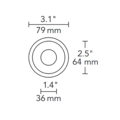 2 Inch Round Flanged Bevel Shower Trim
