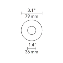 2 Inch Round Flanged Flat Shower Trim