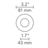 Element 3 Inch Round Flanged Flat Lensed Shower Trim -Home Lighting Shop element e3rff flat spec