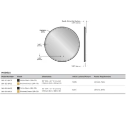 Brilliance Round Lighted Mirror