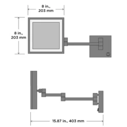 Elixir Wall Mount Makeup Mirror